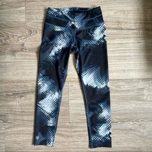 Athleta Yoga Capri Leggings Spandex Blue XXS